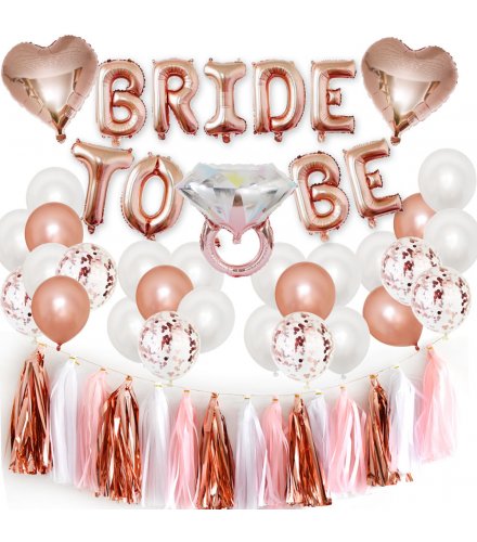 PS108 - Bride to Be Rose Gold Balloon Set